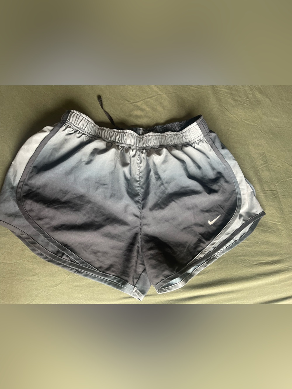 Nike women’s Black and Light Gray Gradient Dri-fit Shorts